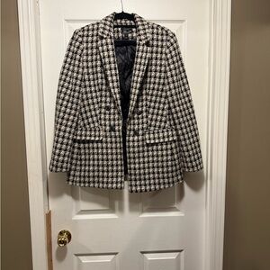 RW&CO. Black and White Checkered Blazer